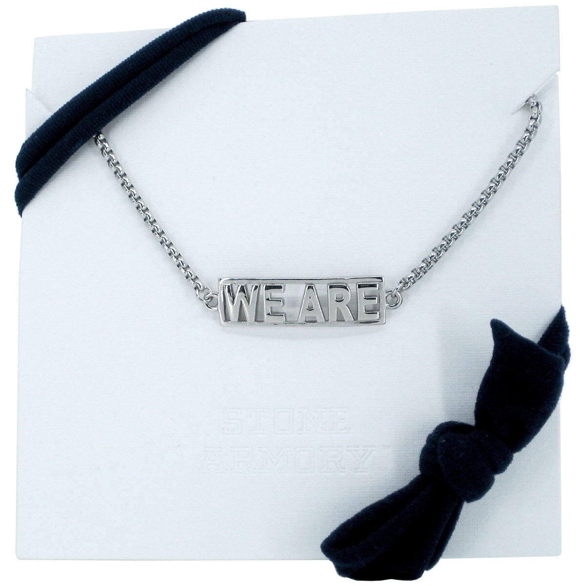 silver We Are bracelet